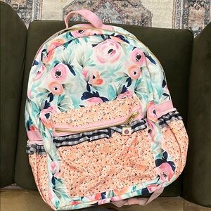 Cheeky Plum Floral and Peach Backpack